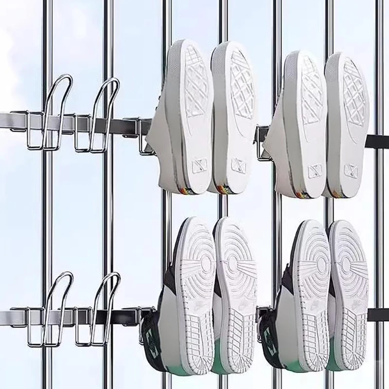 1pc Shoes Drying Rack Shoe Display Hook Shoes Drying Rack Stainless Steel Shoes Hanger For Closet Organization