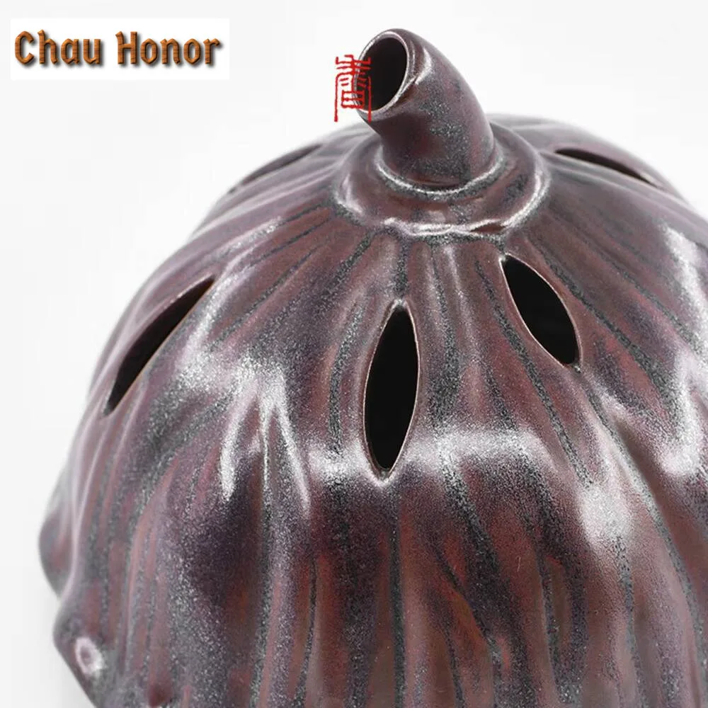 Wabi-sabi Lotus Porcelain Incense Holder Retro Incense Smoke Waterfall Household Zen Scented Aromatic Candles Cha Decoration