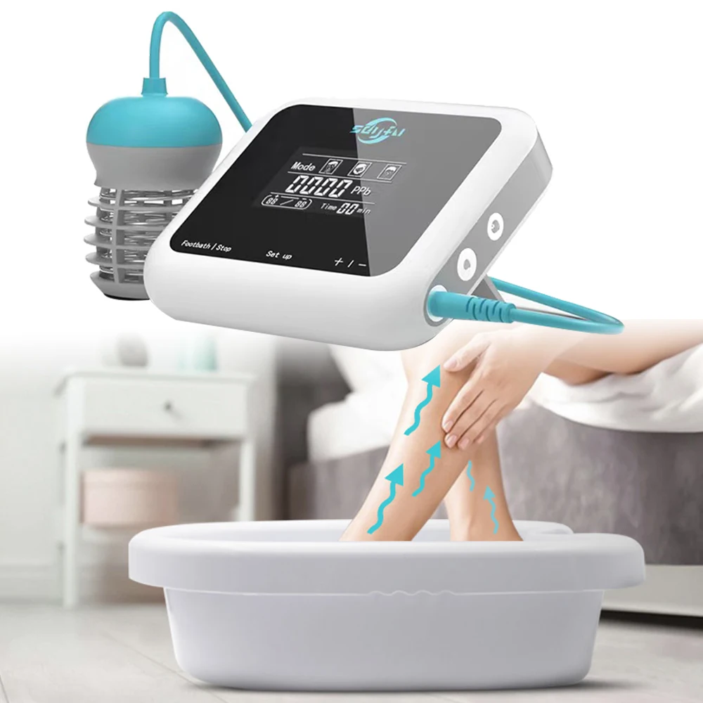 

Foot Spa Bath Massager Detox Ionic Cleanse Mini Electric Footbath Machines Vibrating Whirlpool Care Arrays Aqua Health Therapy