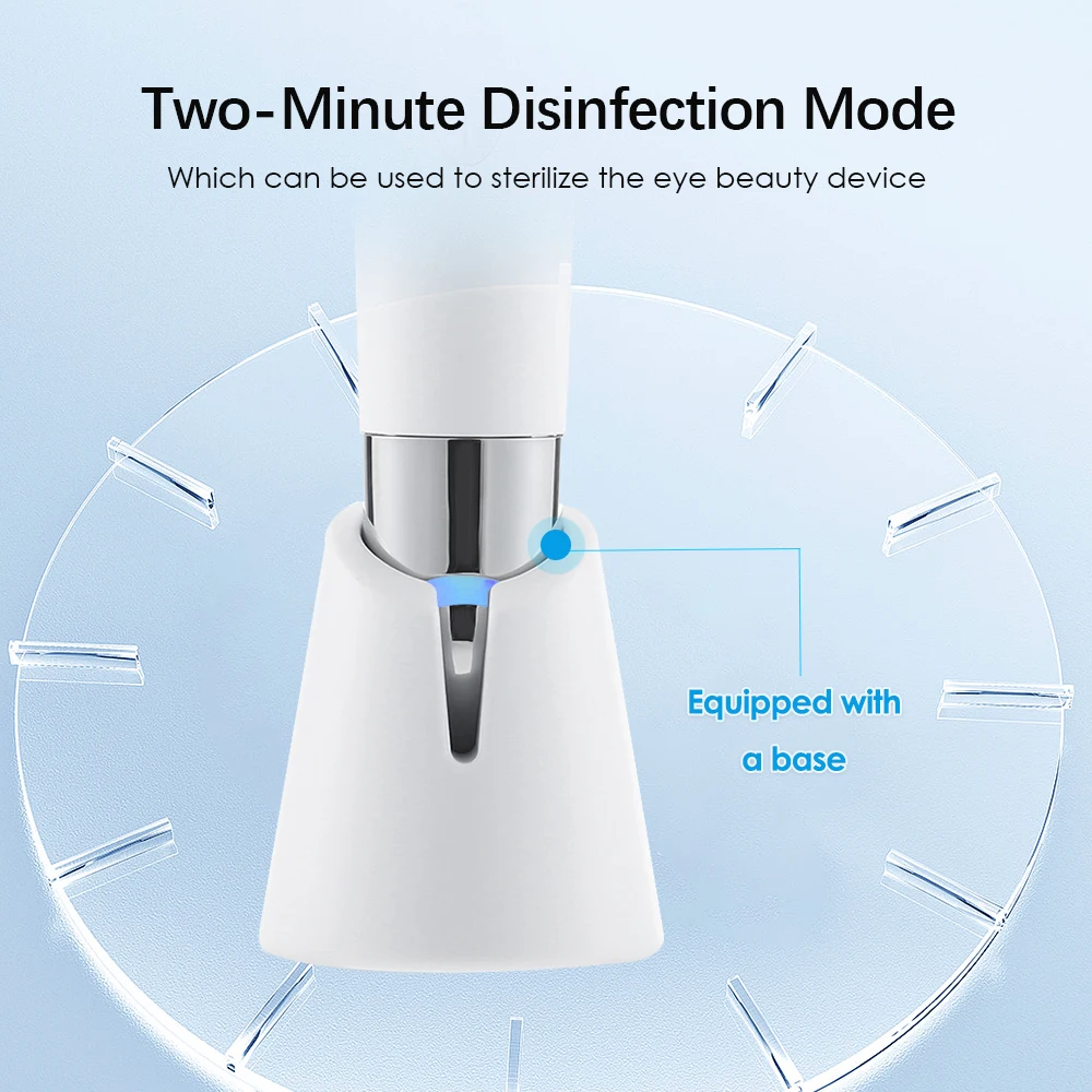 5 In 1 Eye Beauty Device Facial Massager Led Red Light Therapy Wand for Relax Eye Dark Circles Eye Bags Puffiness Skincare Tool