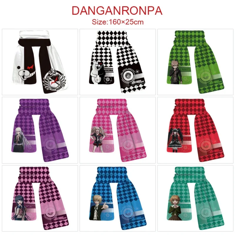 

Аниме Danganronpa Детский шарф с защитой от холода супер мягкий плюшевый глушитель осень-зима теплые модные шарфы с принтом для косплея Рождественский подарок