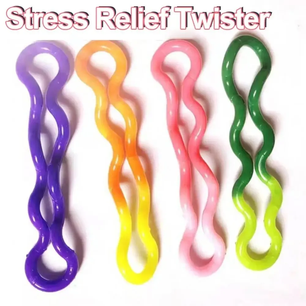 Thermochromes Twist-Tangle-Fidget-Spielzeug, elastische Puppe, Scherzgeschenke für Aufmerksamkeitstraining, Stressabbau, Desktop-Dekoration, Kunsthandwerk