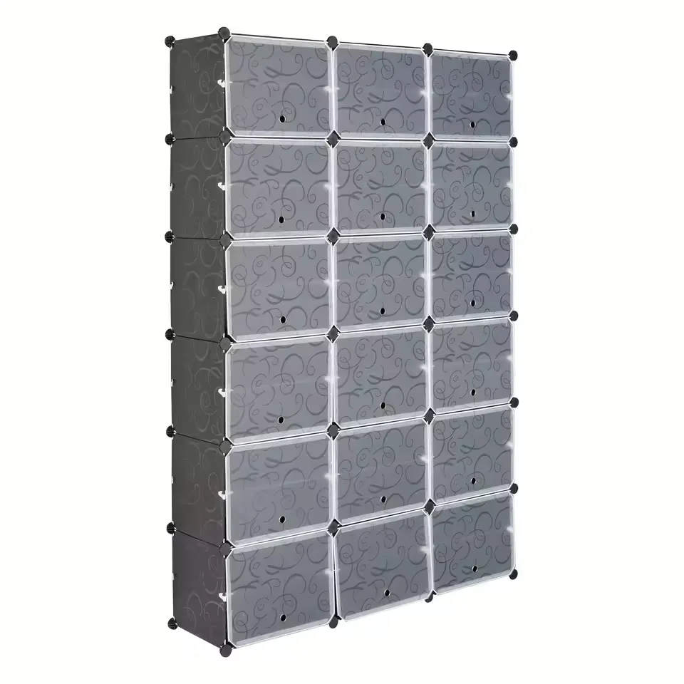 12-Tier Portable 72 Pair Shoe Rack Organizer 36 Grids Tower Shelf Storage Cabinet Stand Expandable for Heels 3