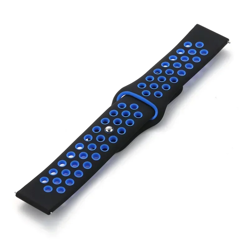 Silicone Sports Wristband Bracelet - 20mm/22mm Adjustable Strap