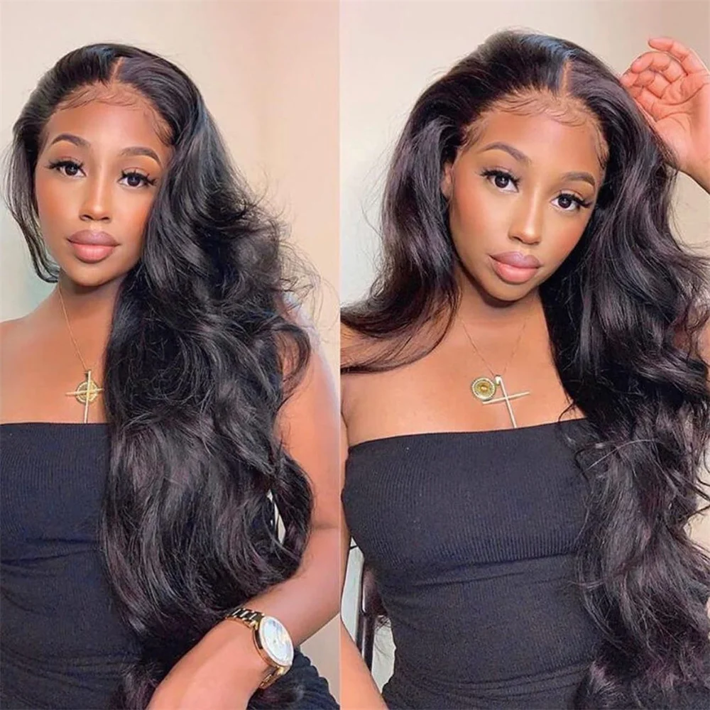 

13x4 13x6 Lace Front Wigs Human Hair With Baby Hair Natural Color Body Wave Human Hair Pre Plucked 8-32inch