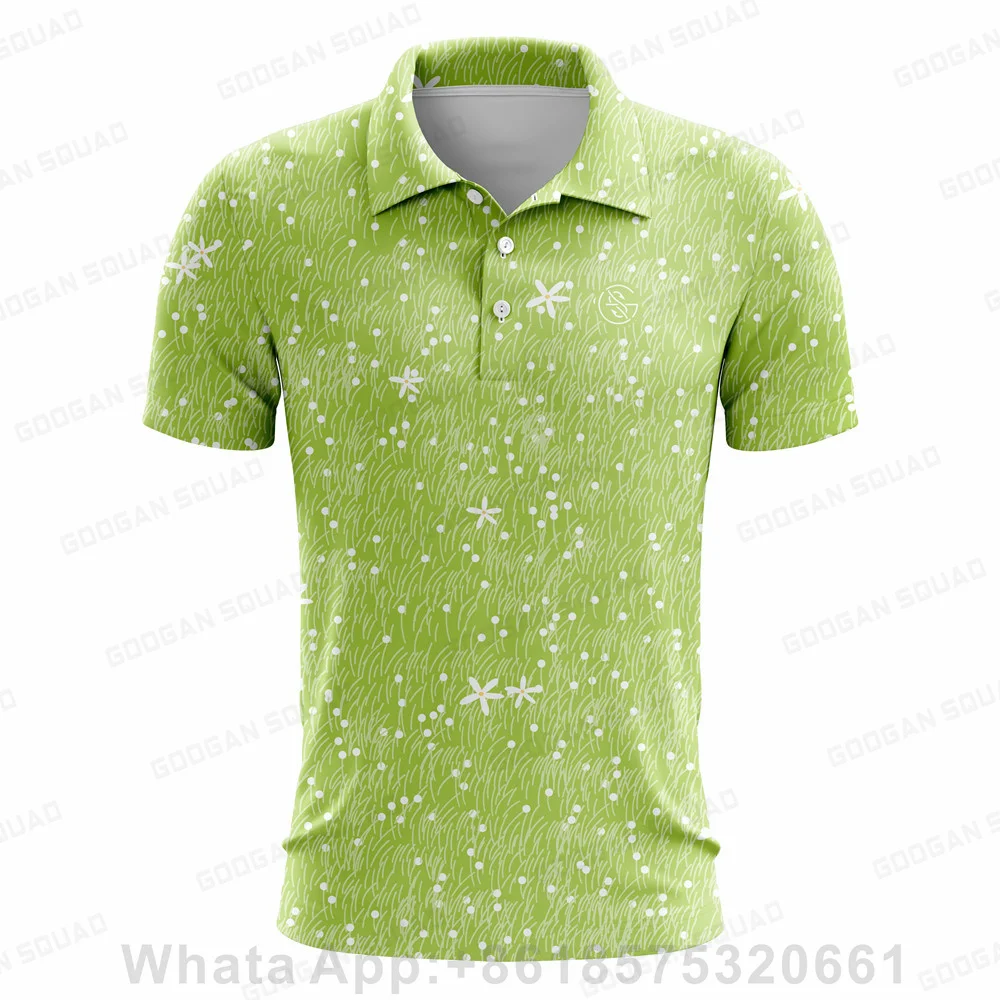 

Googan Squad Mens Outdoor Golf Course Baseball Football Overalls Lapel T-shirt Short Sleeves Racing Polo Shirt Team Uniform 2023