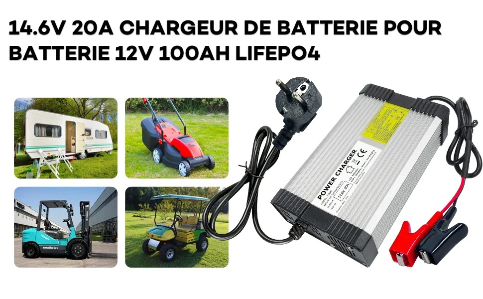 14,6V 20A Ladegerät für 12V Lithium-Batterien mit großem Krokodilklemmen-Anschluss – Intelligentes CC-CV-Ladegerät auf Lager – Detail 6
