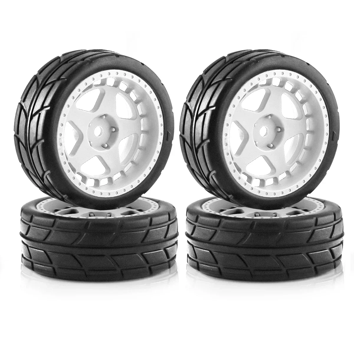 

KKRC 4 шт. 65 мм резиновая шина для Tamiya TT01 TT01E TT02 XV01 XV02 TA06 PTG-2 144001 144010 124007 124017 RC Racing