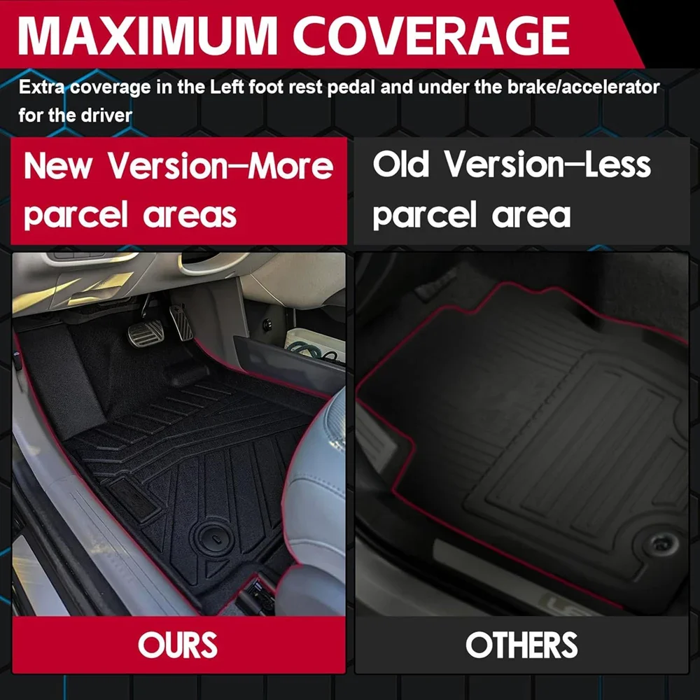 Floor Mats for Hyundai Ioniq 6 All Weather Waterproof Floor Mats Rear Cargo Liner Trunk Mat Interior Accessories