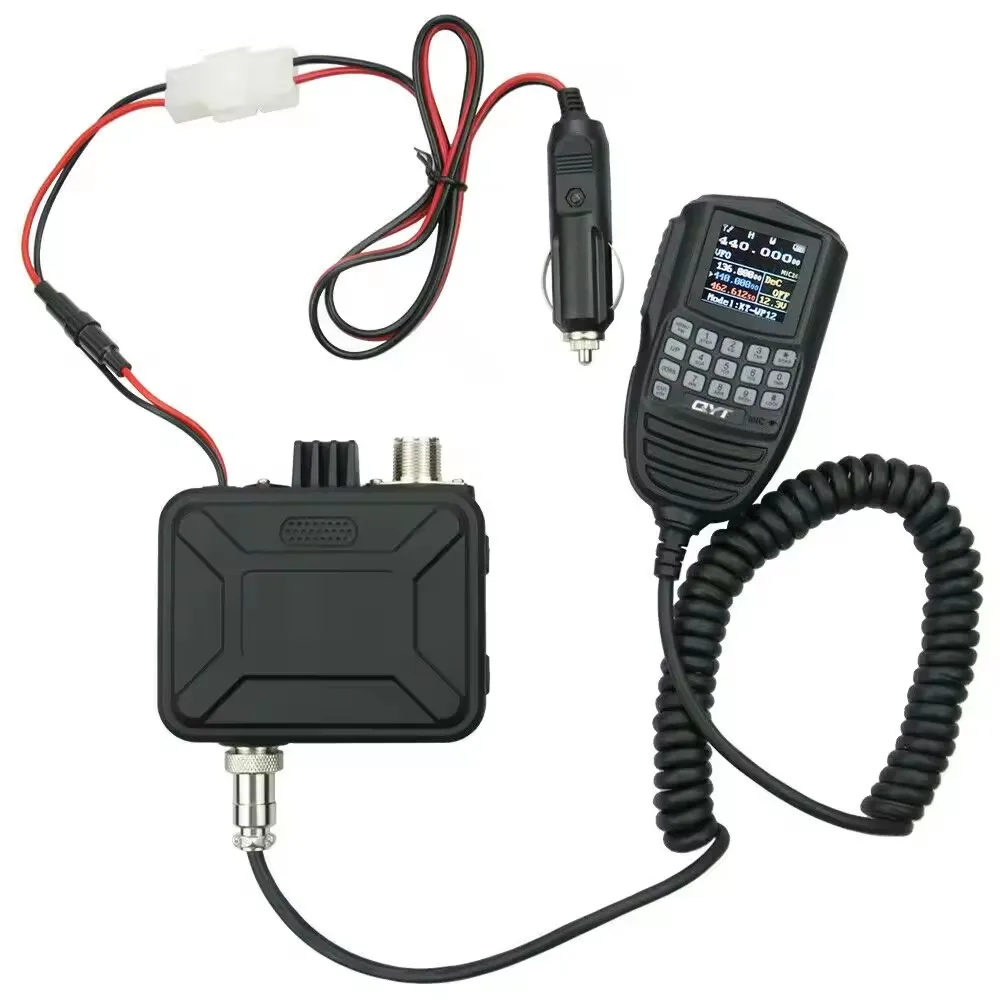 Walkie Talkie QTY KT-WP12 VHF 25W UHF20W Dual Band VOX Scrambler Hand Microphone Control ham Mobile Radio with Programming Cable 3