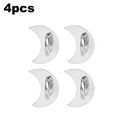 Universal Phone Charm Hook and Finger Ring Holder - Adhesive Metal Grip Loop for DIY Hanging Pendant Supplies (4PCS B)