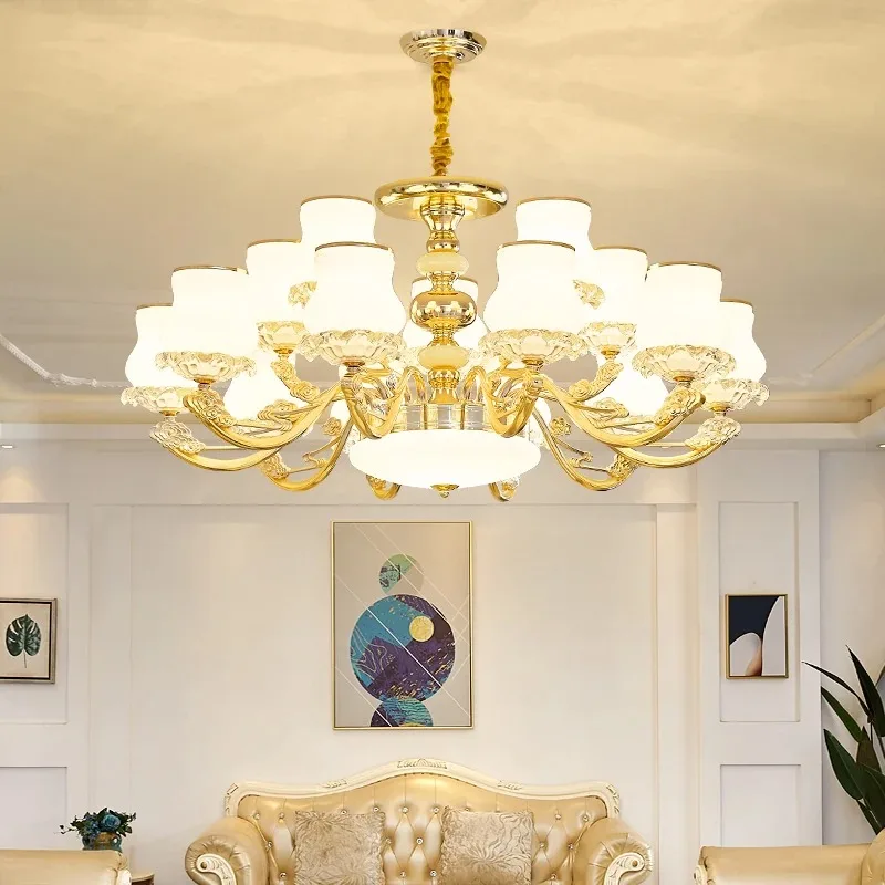 Modern Living Room Ceiling Light European Hall Lamps Dining Room Bedroom Chandelier Light Luxury Atmospheric Lighting Fixtures