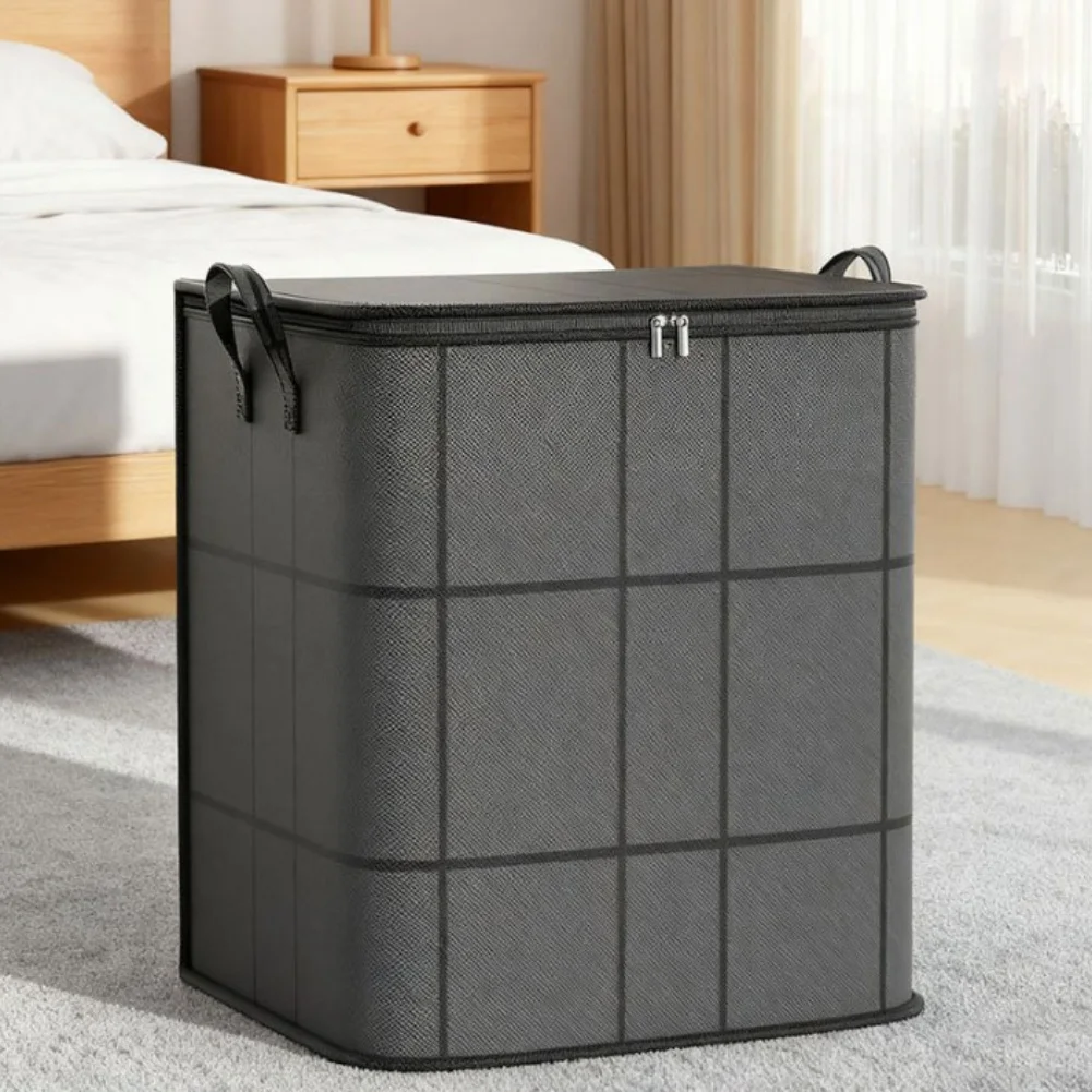 1 Stück große Aufbewahrungstasche für Kleidung, stapelbare Aufbewahrungstaschen für Decken, Aufbewahrungsbehälter zum Organisieren von Kleidung im Schlafzimmer, im Schrank – Detail 8