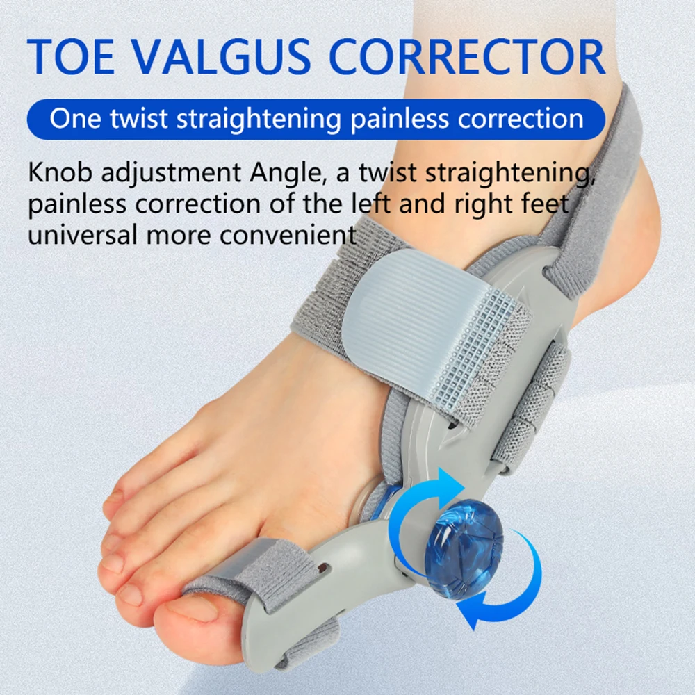 Bunion Corrector Adjustable Pedicure Finger Toe Corrector Unisex Foot Hallux Valgus Braces Rotatable Toe Separator Straightener