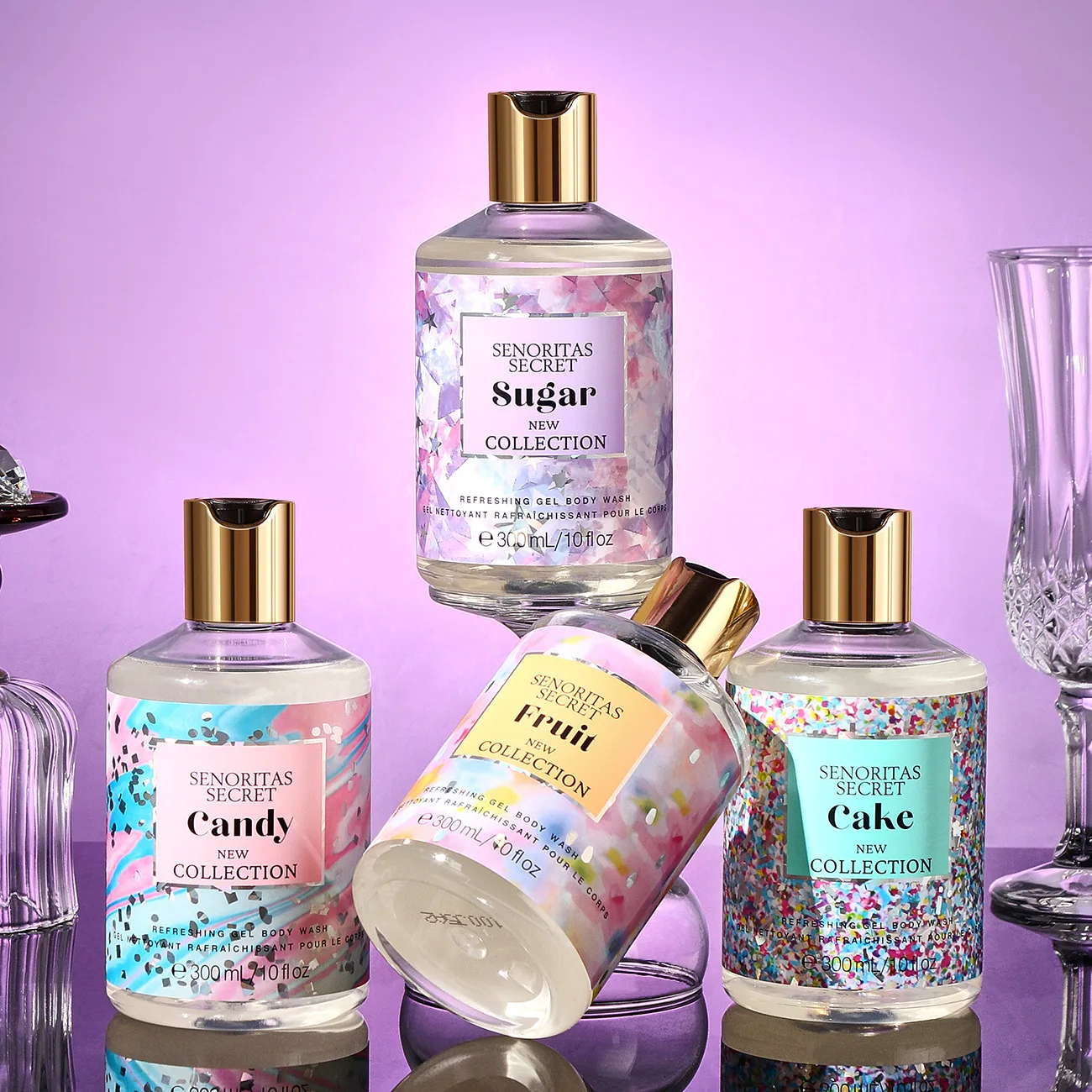 Perfume shower gel Body wash 300ml for cleaning moisturizing and fragrance-retaining