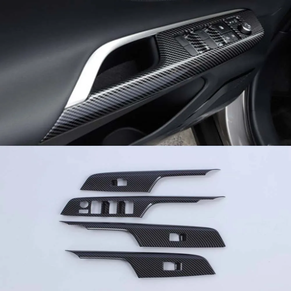 

For Toyota HARRIER 2020 2021 2022 LHD RHD Car Door Armrest Window Lift Switch Panel Cover Trim Styling Auto Moldings