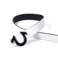Ceinture de luxe légère pour hommes, nouveau style, 3.8cm, jeans tendance, pantalons décontractés, ceinture polyvalente, 7 couleurs 6