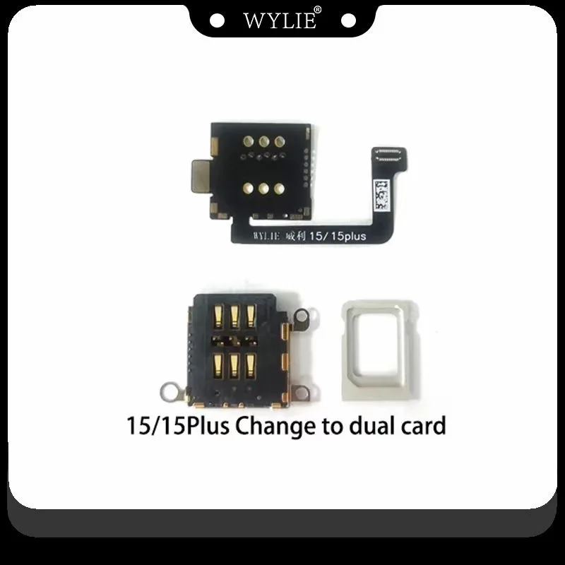 IPhone 14, 15 pro max plus用の柔軟なSIMカードホルダー,個別のSIM