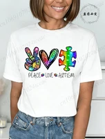 Autism Awareness T-Shirts for Women,We Wear Blue Tee Shirt,Fashion Autism Tops Graphic T-Shirts Women Short Sleeve Clothing