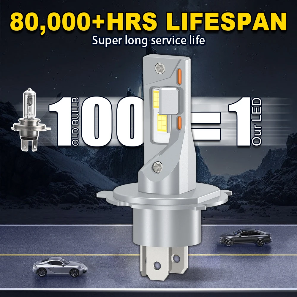 H4 Canbus LED 자동차 전조등 전구, 120W 20000LM, 12V 6000K, VW Polo 6R 2009-2012 2013 2014 2015 2016 2017 2018 2019