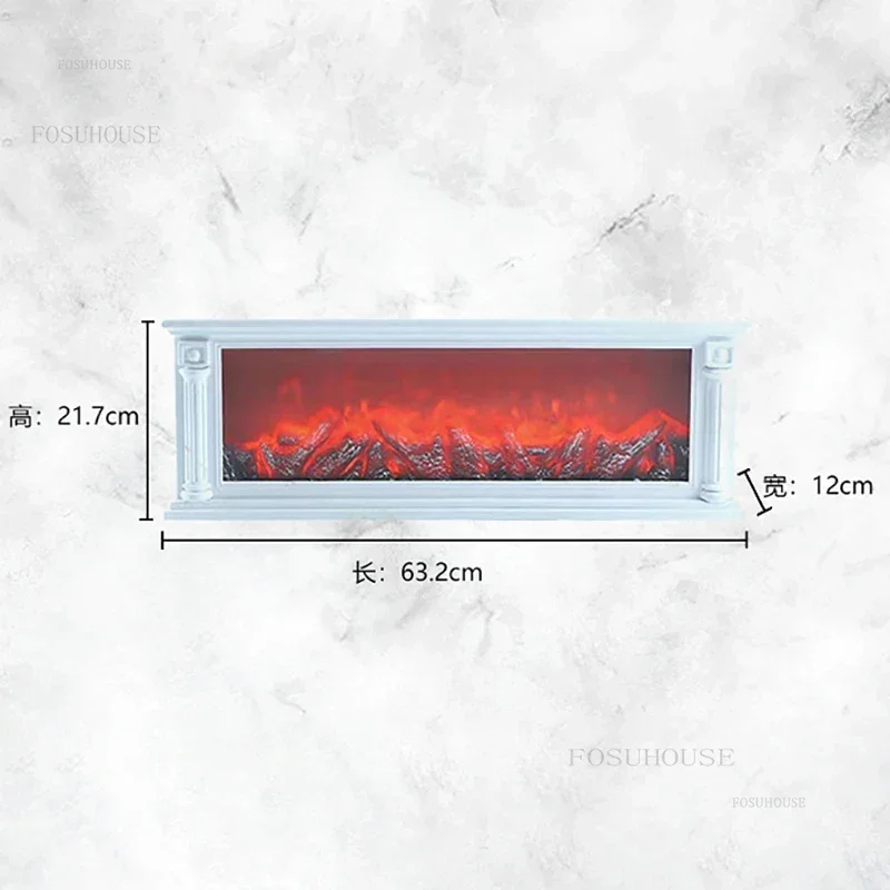 Simulated Fireplaces Home Living Room TV Cabinet Fireplace Flame Lamp Fake Firewood Flame Desktop Decoration Ambient Light