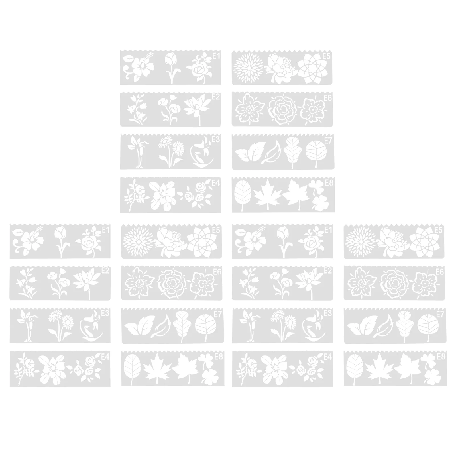 24 Sheets Flower Stencils Cartoon Painting Mold Kids Graffiti Stencil Children Painting Supplies