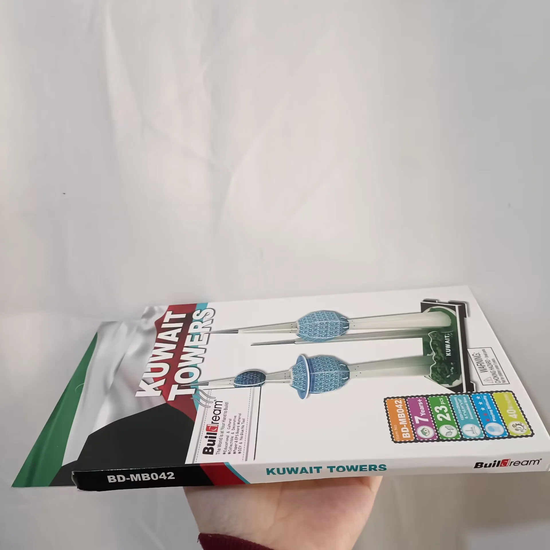 쿠웨이트 타워 3 슬렌더 타워 빌딩, 세계적으로 유명한 건축물, 3D 종이 퍼즐, DIY 장난감, 소녀 소년 생일 크리스마스 선물, 1p