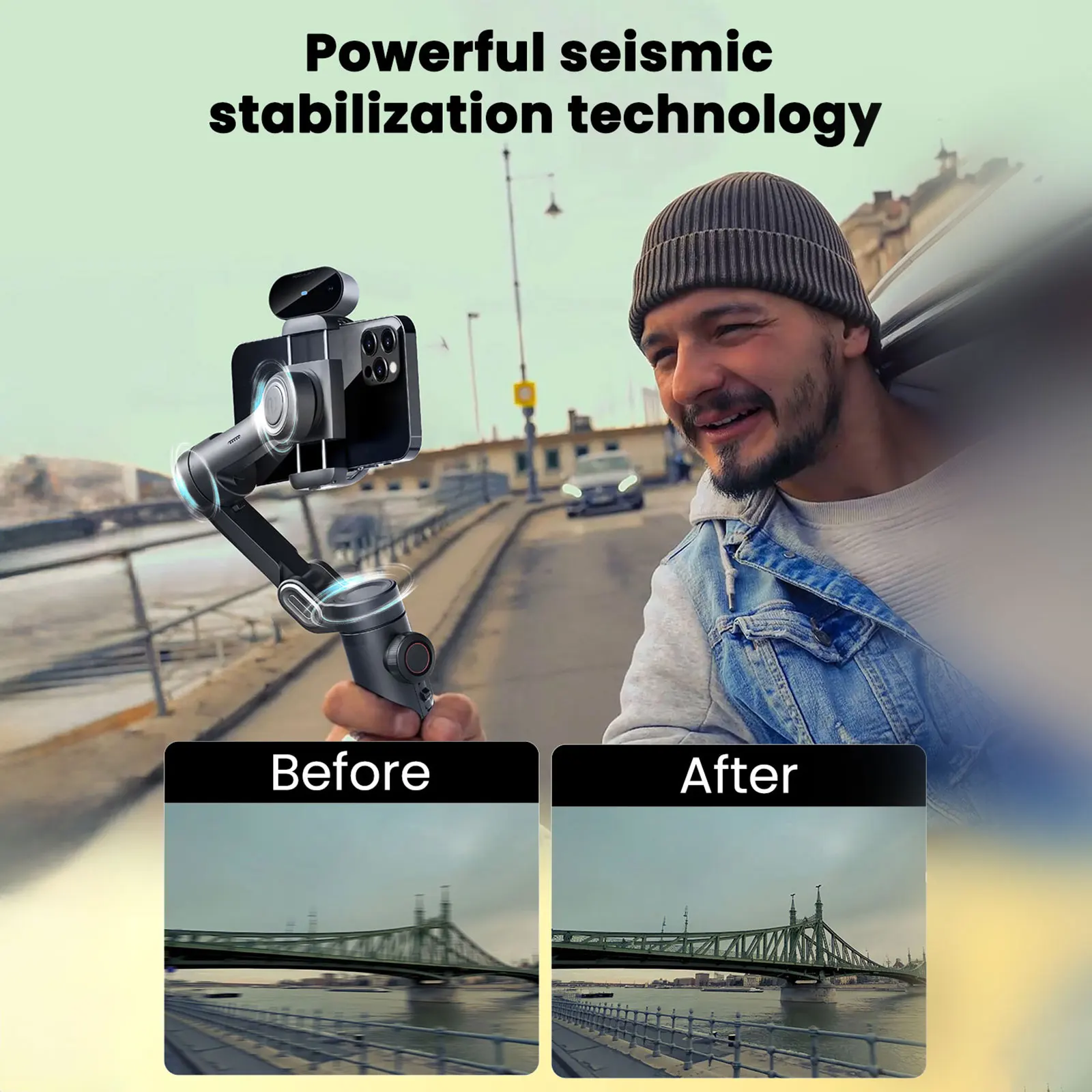 AOCHUAN Smart XE AI Version Gimbal Stabilizer for Smartphone handheld gimbal stabilizer