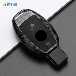 Premium ABS Carbon Fiber Car Key Case Cover for Mercedes - Benz AMG Accessories (FCarbon 2A)