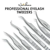 NATUHANA Eyelash Extension Tweezers Stainless Steel High Precision Stainless Steel Superhard Anti-Static Tweezers Makeup Tools 1
