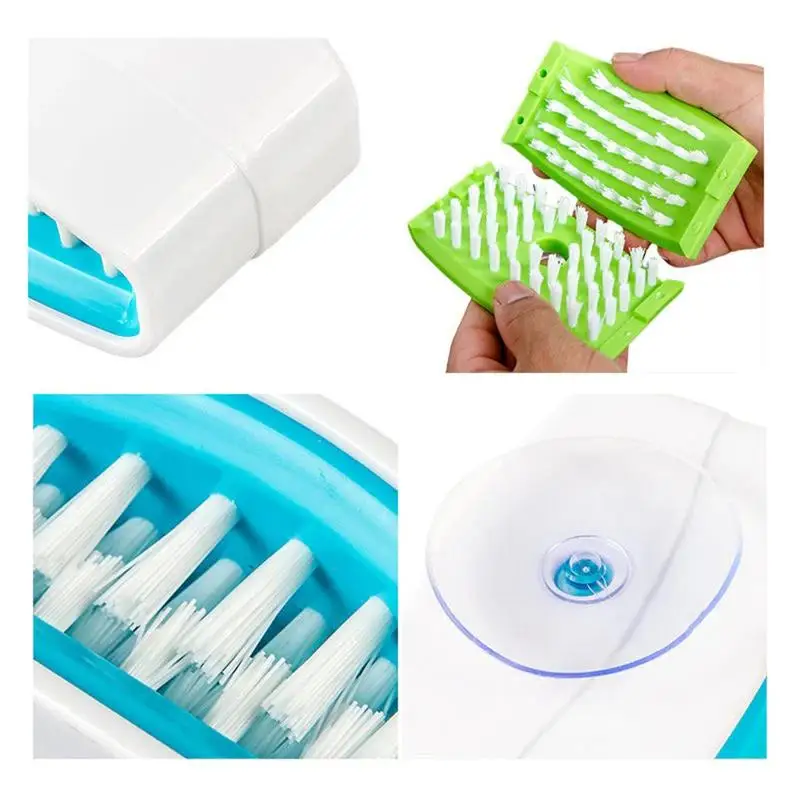 Brosse à Couverts Avec Ventouse - Nettoyeur Ustensiles De Cuisine, Fourchettes, Cuillères Et Baguettes