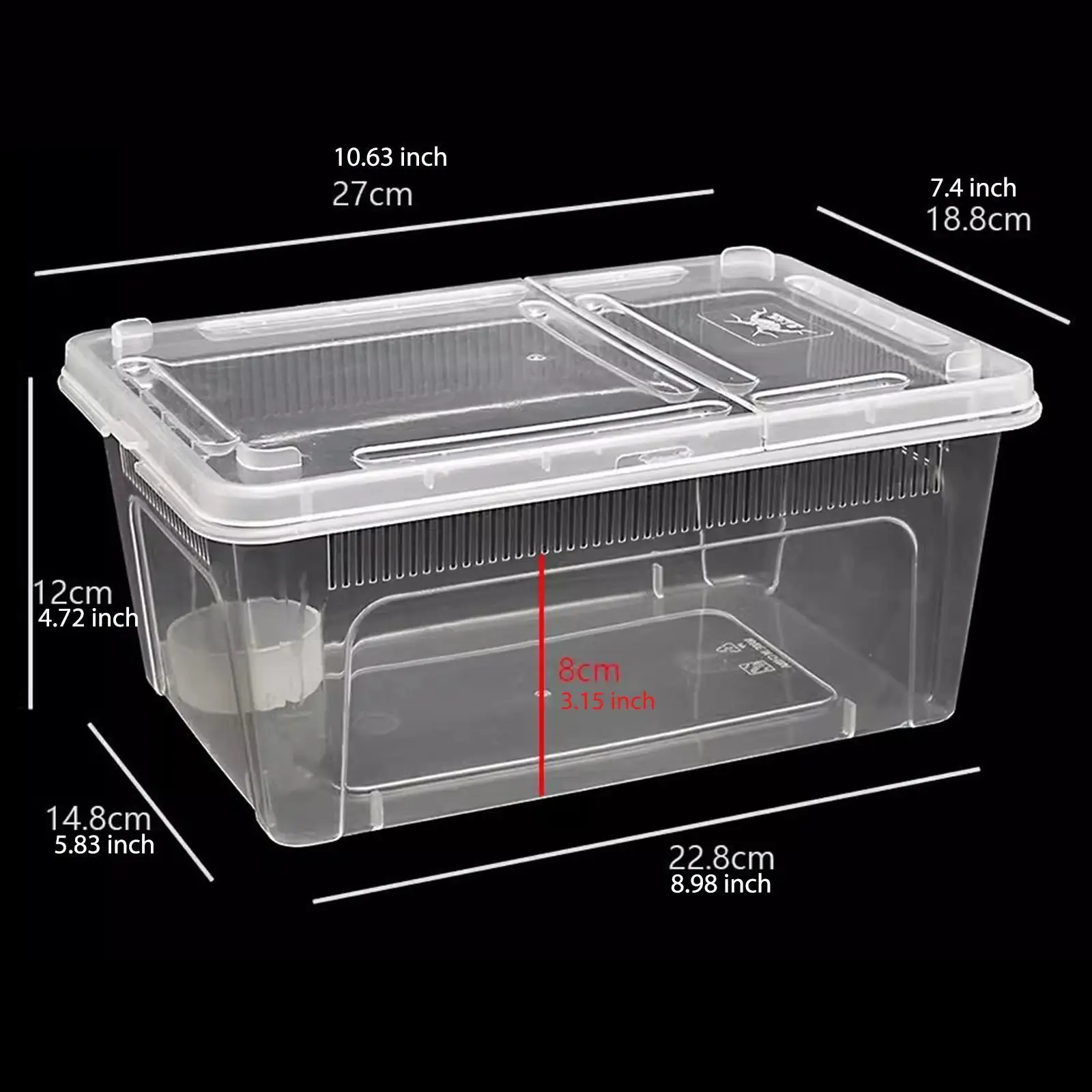 Reptile Feeding Box Hatching Container Cage Transparent House Breeding Box for Frog Turtle Bearded Dragon Scorpion Snake Reptile Feeding Box Hatching Container Cage Transparent House Breeding Box for Frog Turtle Bearded Dragon Scorpion Snake