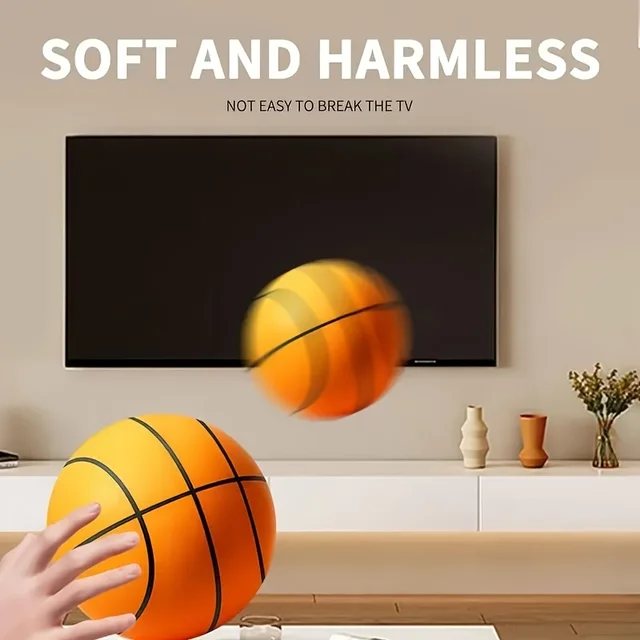 1 Pack Silent Foam Basketball Made of Non-Toxic Eva Material Suitable for Children to Use Ideal for Indoor and Outdoor Play, Beach Fun, and Team Games Vibrant Colors Christmas Thanksgiving Halloween Gift 2