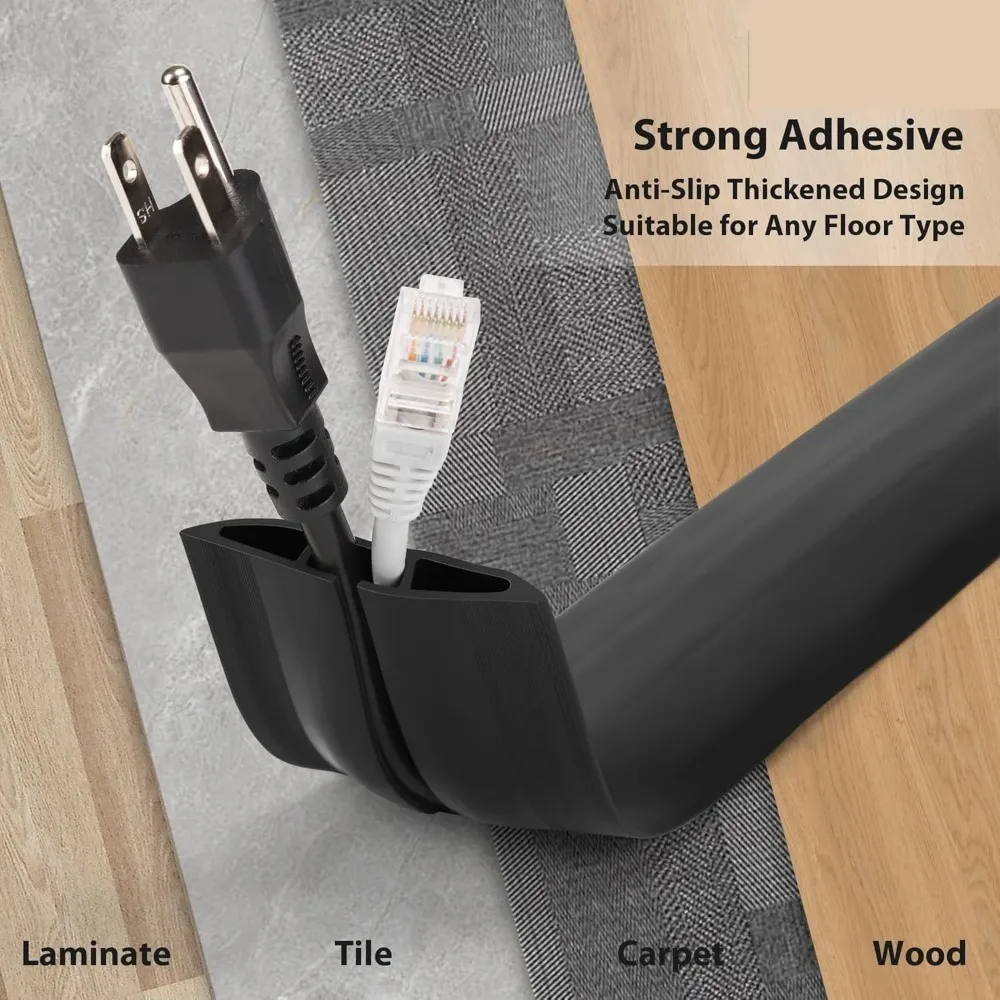 One-Piece Self-Adhesive Flexible Floor Cable Protector Duct