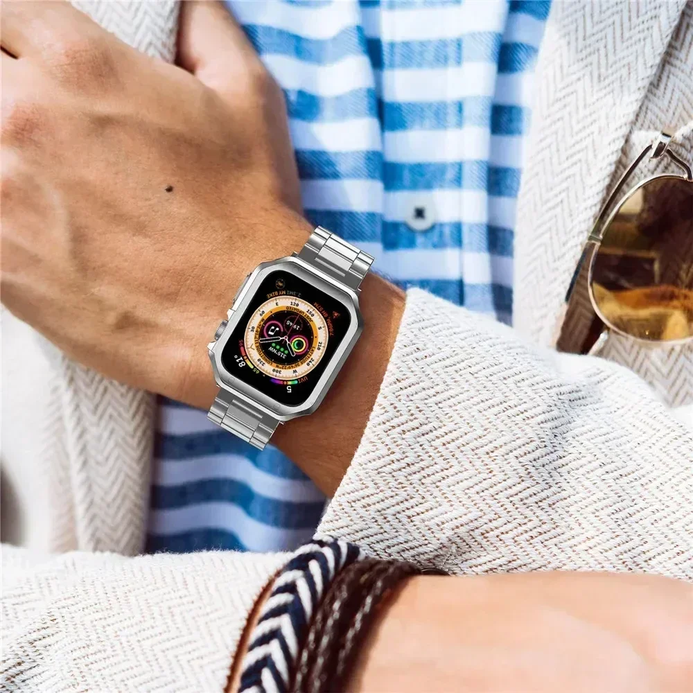 Stainless Steel Watch Strap with Soft TPU Protector Cover