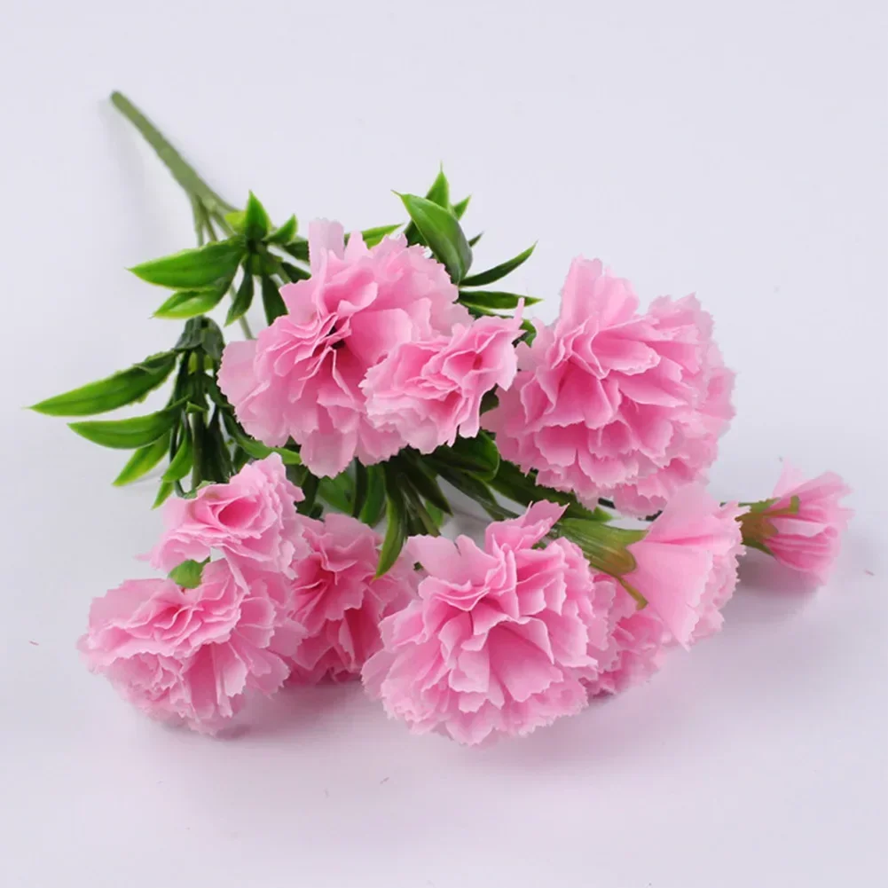 10 mazzi di fiori artificiali, 53,3 cm, garofani artificiali, non sbiadiscono, petali di seta, fiori finti per foto, decorazioni per la casa, feste e matrimoni