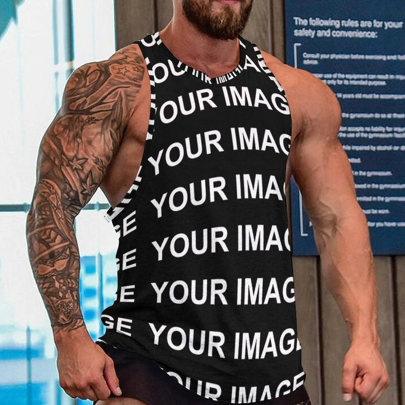 Your Image Customized Tank Top Custom Made Design Beach Training Man Vintage Sleeveless Shirt - Tank Tops - AliExpress