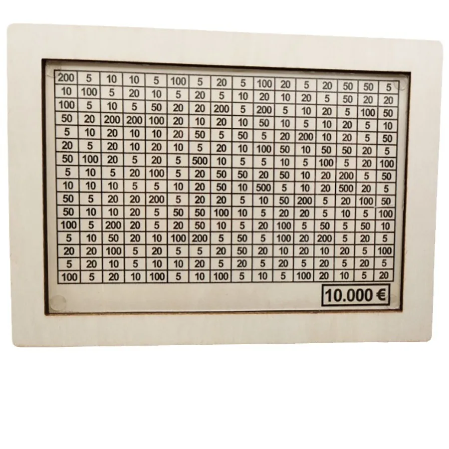 Money Box Piggy Bank Wood Money Bank Reusable Money Box with Saving Goal and Numbers To Check for Helps The Habit of Saving