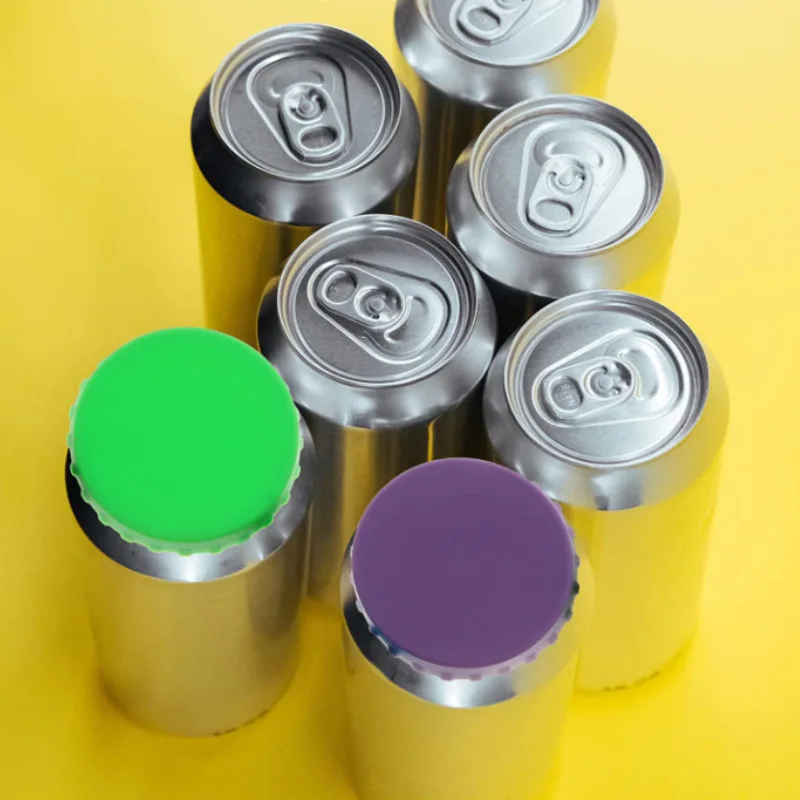 200 Pcs Soda Lid Covers Silicone Multi-color Beverage Beer Can Bottle Cap Protector Leak-Proof Cap