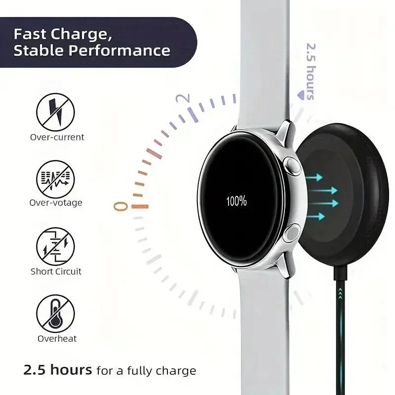 Magnetic Portable Fast Charging Wireless Watch Charger with USB-A Port