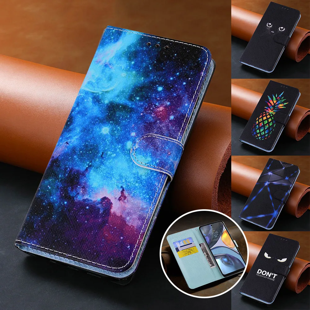 

Art Printed Wallet Case for MOTOROLA MOTO G10 G30 G22 G52 G31 G32 G71 E20 E30 E7 E7 Power E32 PU Leather Card Slots Flip Cover