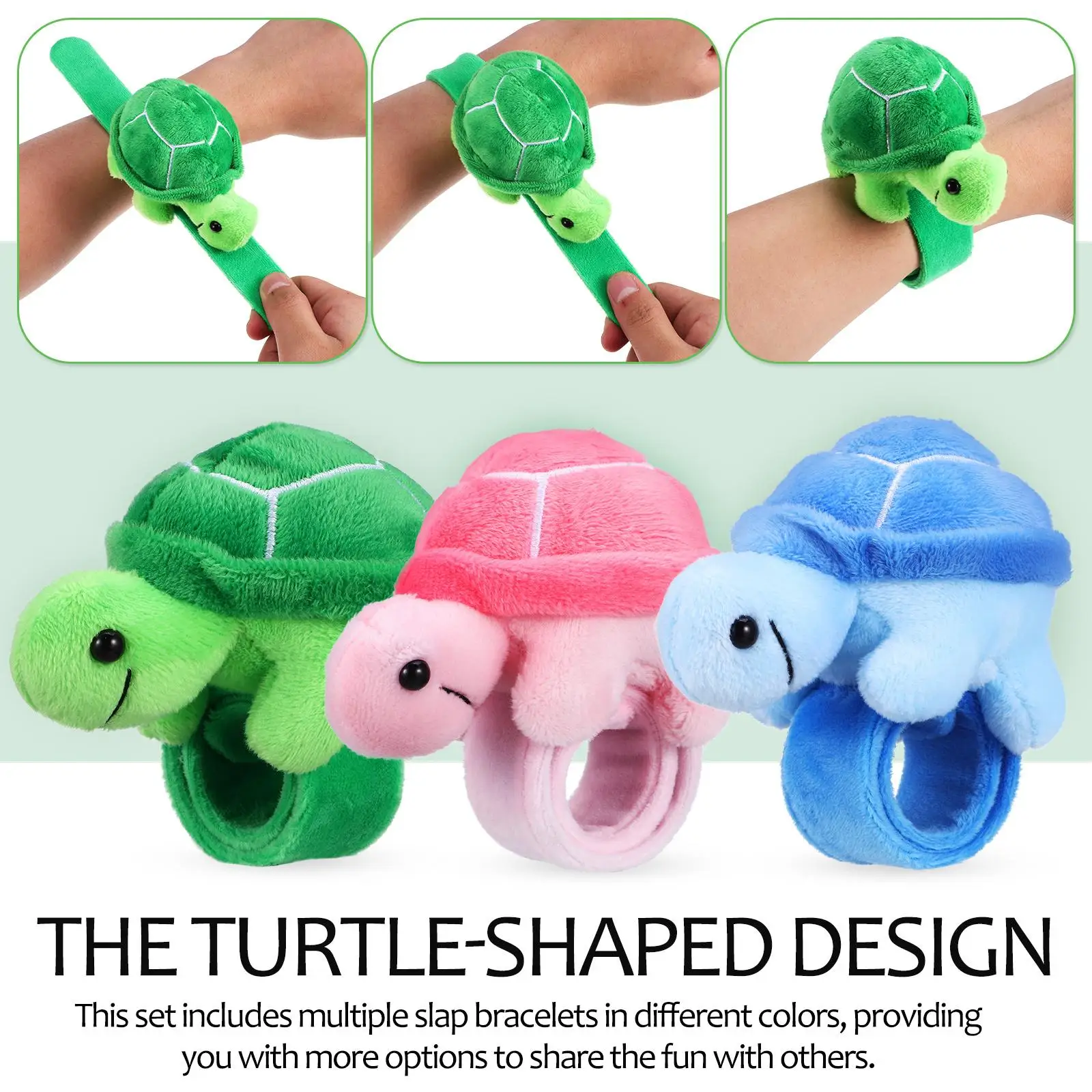 Snap Ring Patting Wrist Band Slap Bracelets For Decor Animals Wristband Cartoon Party Toys