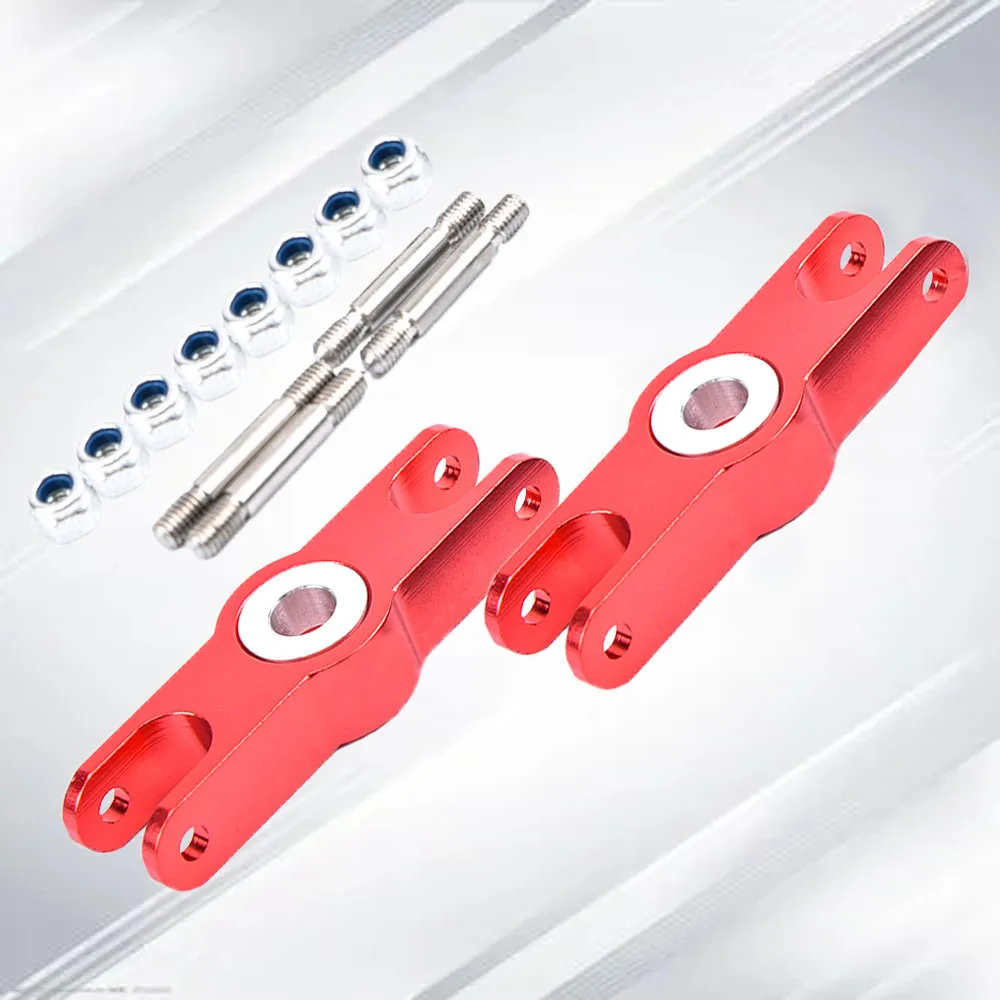 Gros plan sur trois connecteurs moteur RC rouges de tailles 5mm, 6mm et 8mm, utilisés pour voiture RC.