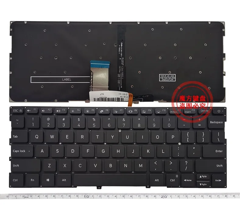 Portátil Eua Teclado Backlight para Xiaomi mi ar 13.3 Polegada 161301 Tm1704 Tm1703 Tm1613r Tm1604 Prata Preto Novo