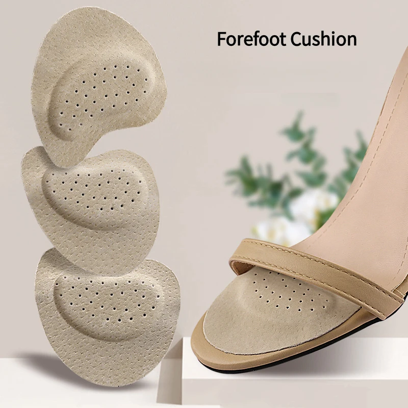 Leather Forefoot Pads for High Heels Soft Sweat-absorbing Anti-slip Stickers Summer Sandals Self-adhesive Invisible Non-slip Pad
