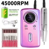 45000RPM Nail Drill Machine Electric Portable Nail File Rechargeable Nail Sander for Gel Nails Polishing For Home Manicure Salon 1