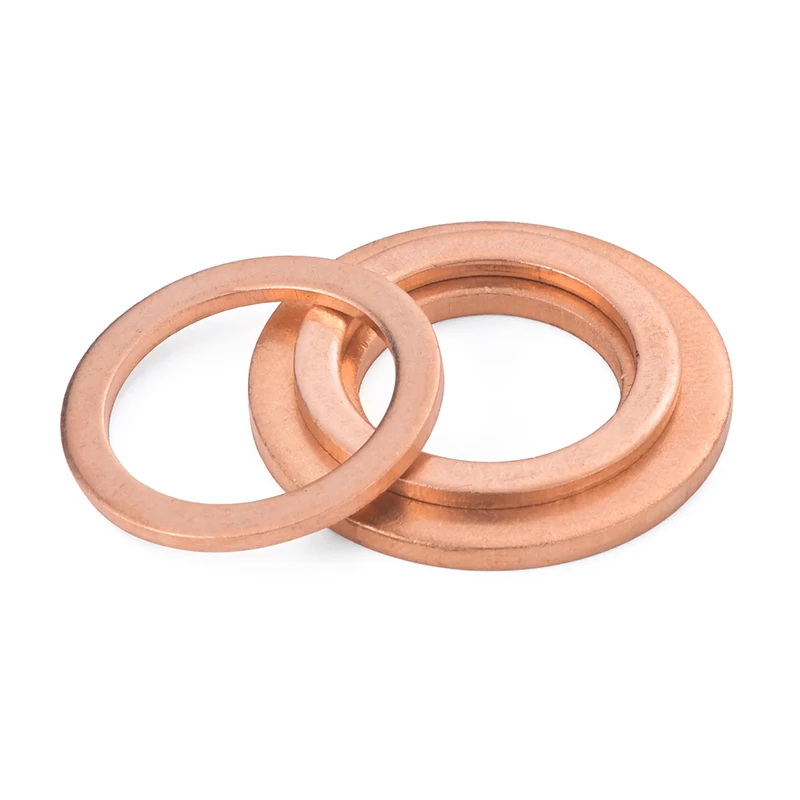 

10PCS 2mm Thickness M3 4 5 6 7 8 10 12 13 14 15 16 17 18 20 21mm Copper Washer Solid Gasket Sump Plug Oil Seal For Boat