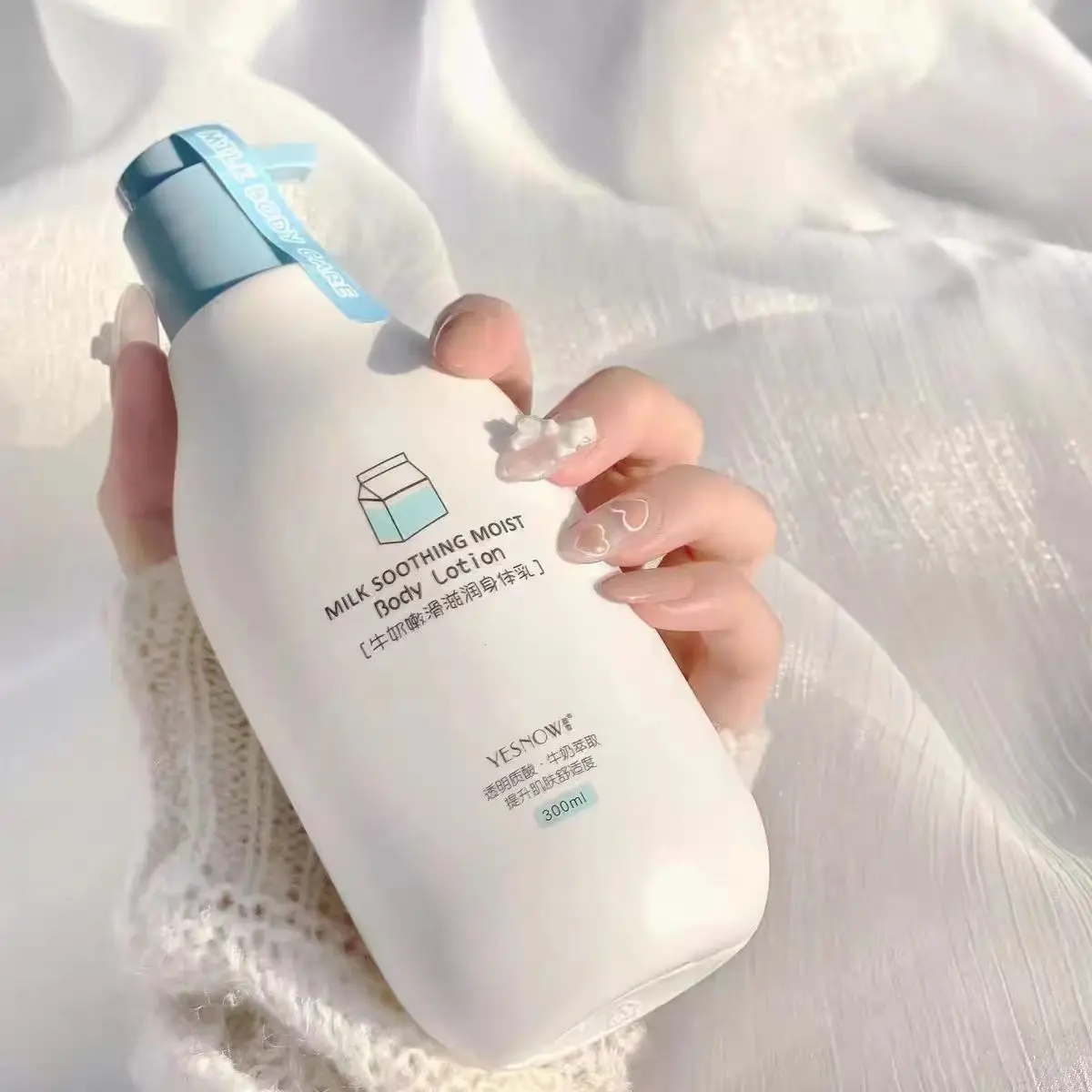 Peach Body Lotion Milk For Women Anti-Wrinkle Anti Dry Whitening Cream Care Skin Repair Bleaching Moisturizing Brightening 300ml 2