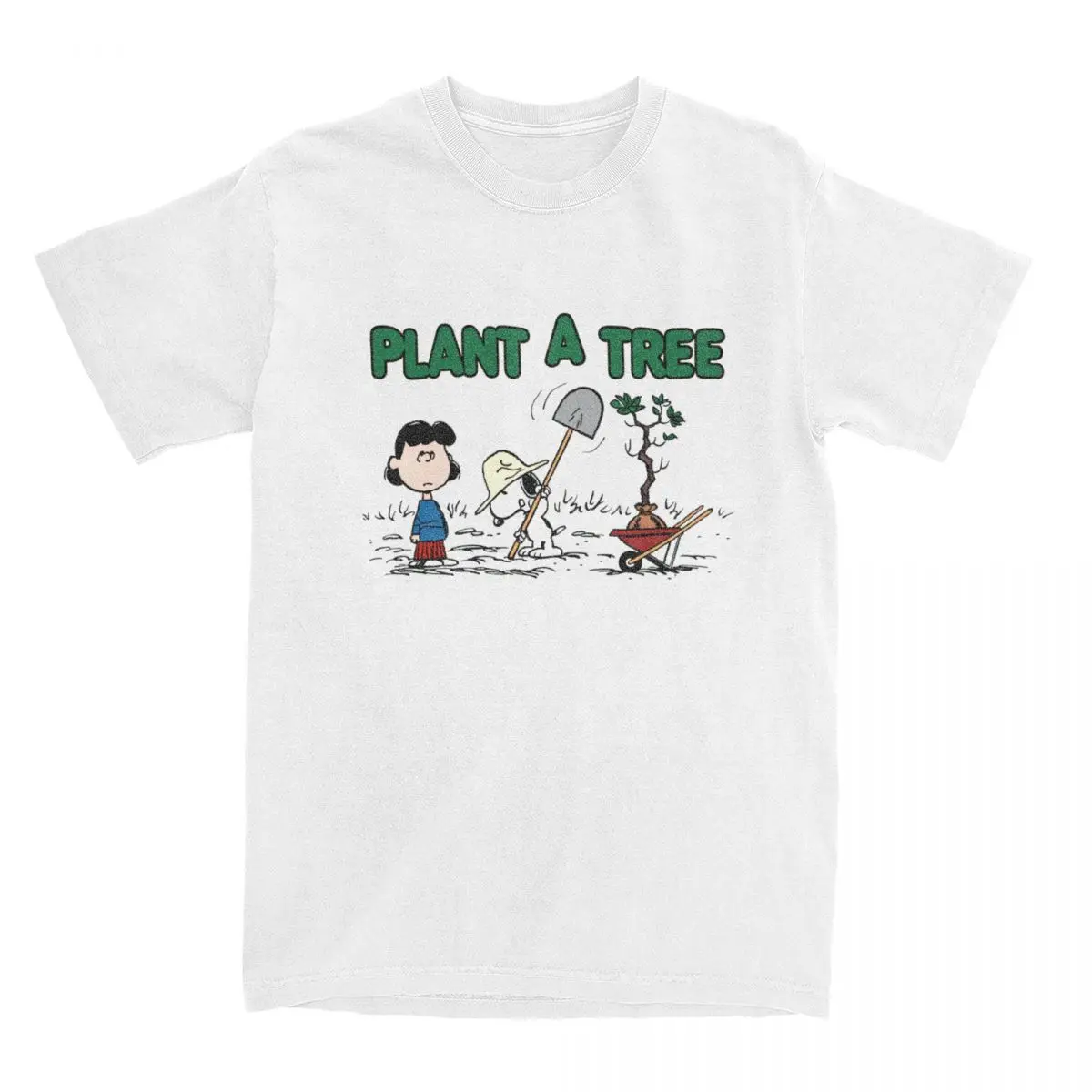 Uomo Donna Anime Peanuts Snoopy Lucy Plant Tree Cartoon Shirt Stuff T-Shirt In Puro Cotone Abbigliamento Vintage Tees Summer