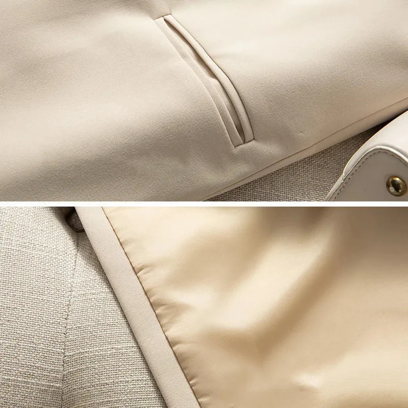 Spring Summer Double Breasted Suit Vest Women Solid Colors Sleeveless Korean Vest Streetwear Ladie Business Designer Jacket Coat